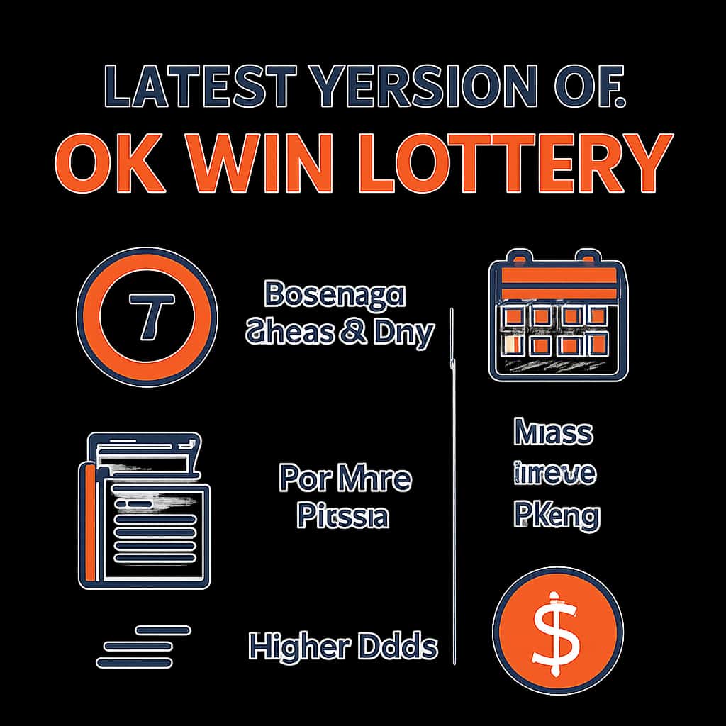 Illustration explaining installation steps for the latest version of Ok Win lottery.