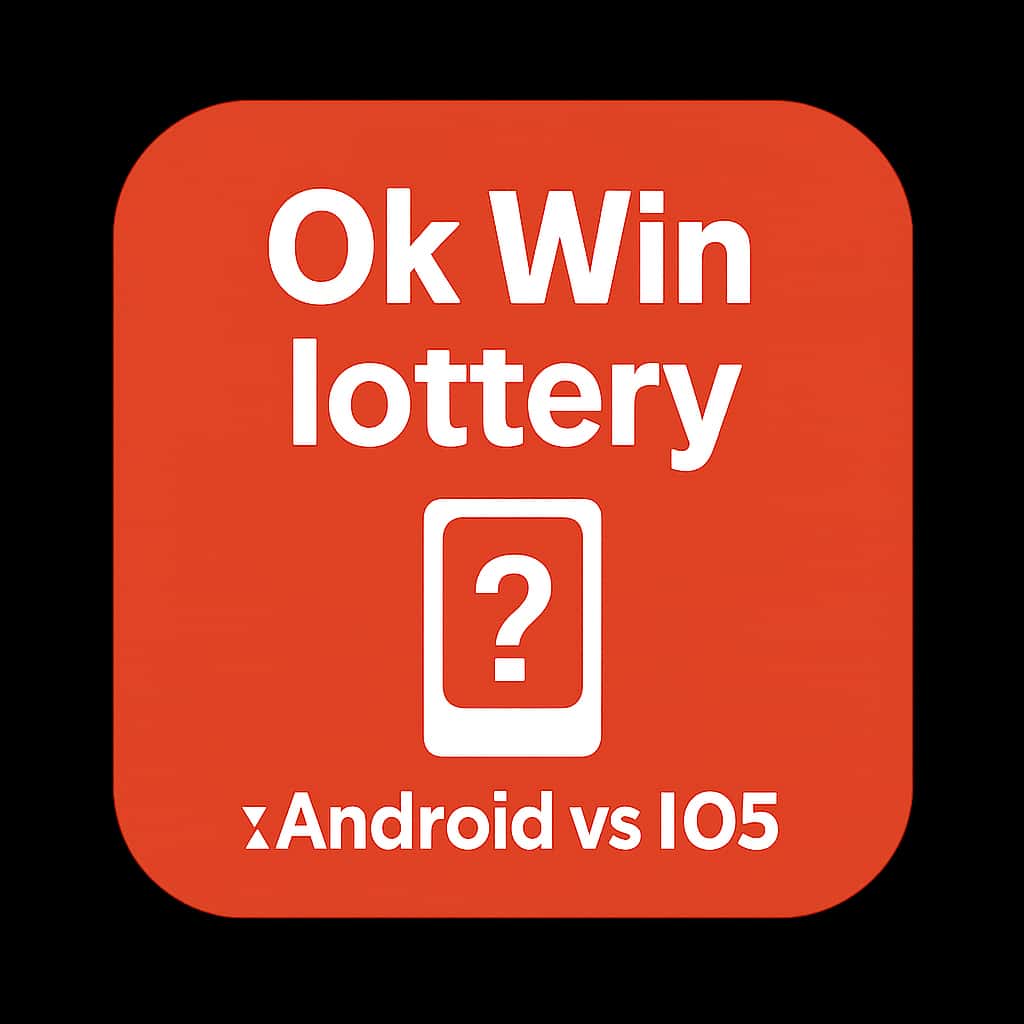 Minimal icon representing Ok Win lottery for Android vs iOS.