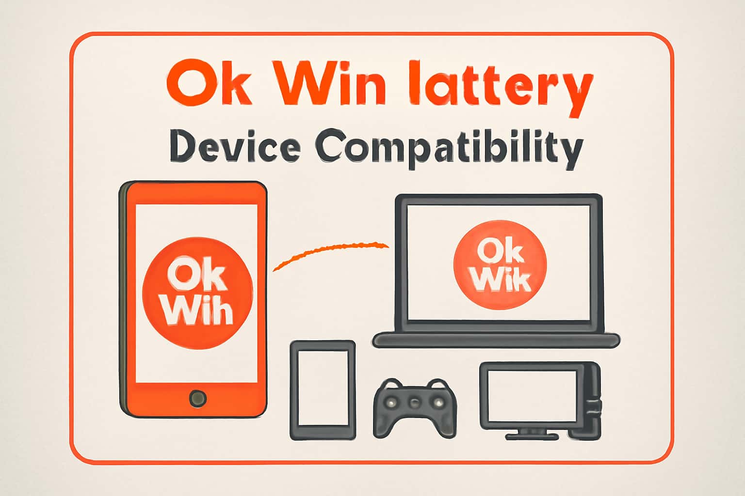 An informative visual on Ok Win lottery Device Compatibility.