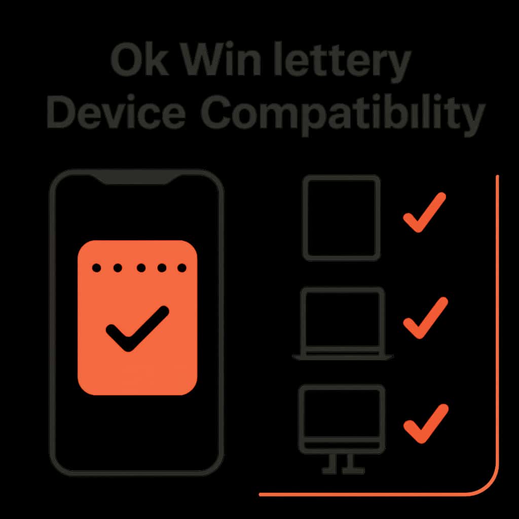 An educational diagram for Ok Win lottery Device Compatibility.