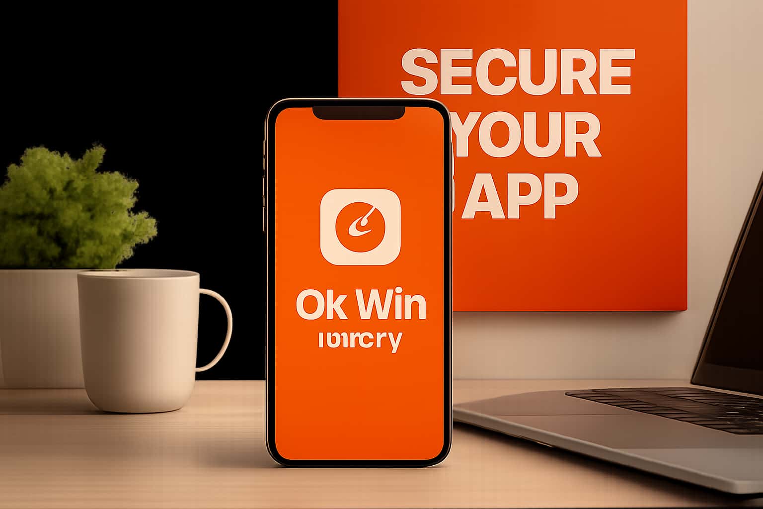 Visual representation of Secure Your Ok Win lottery App interface with key features highlighted.