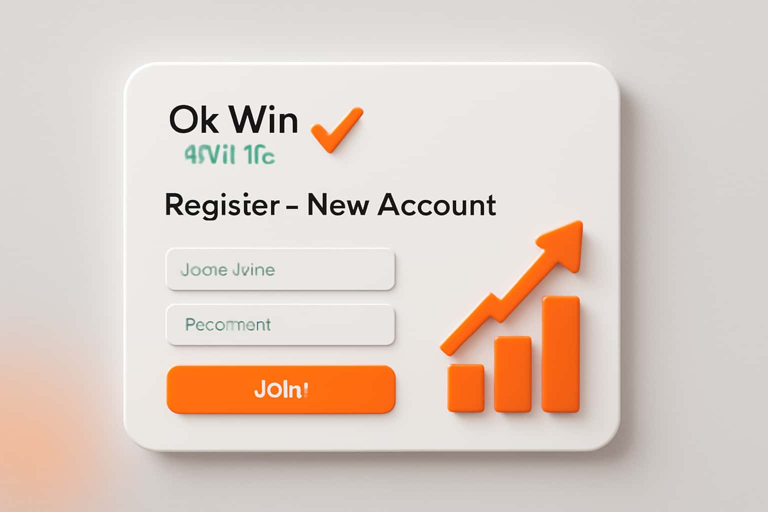 Ok Win lottery Register - New Account Interface