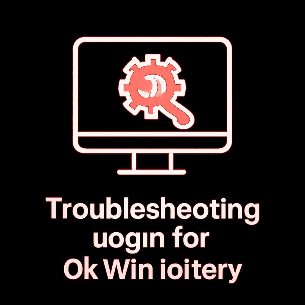 Icon representing the troubleshooting login guide for Ok Win lottery.