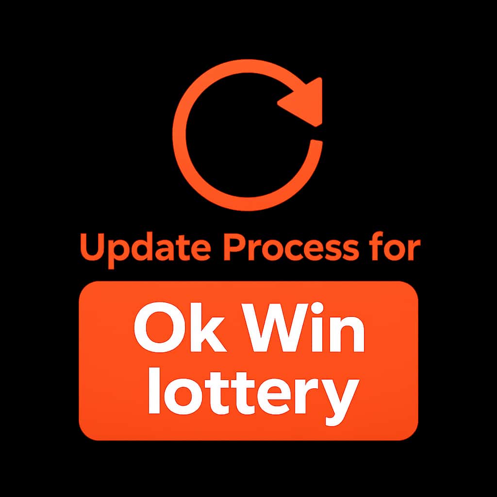 An icon illustrating the update process for the Ok Win lottery app.